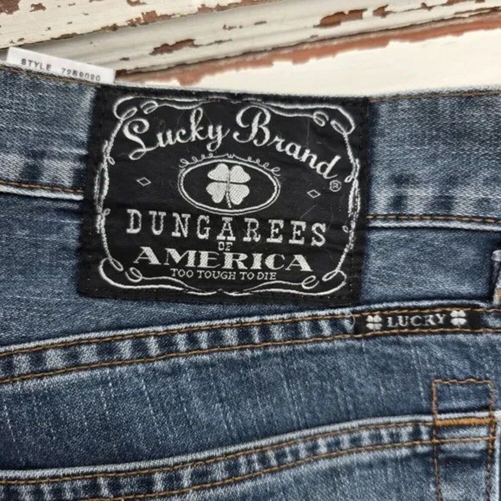 Vintage Lucky Brand Dungarees America Jeans Mens 34 Loose Fit B Made in USA